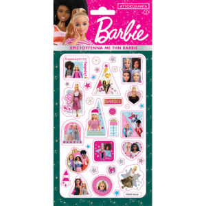 Αυτοκόλλητα Puffy - Barbie/Χριστούγεννα