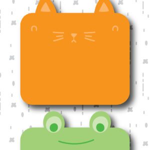 Αυτοκόλλητα Χαρτάκια - Βάτραχος/Γατάκι