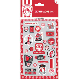 Αυτοκόλλητα Puffy - Ολυμπιακός Μπάσκετ 2
